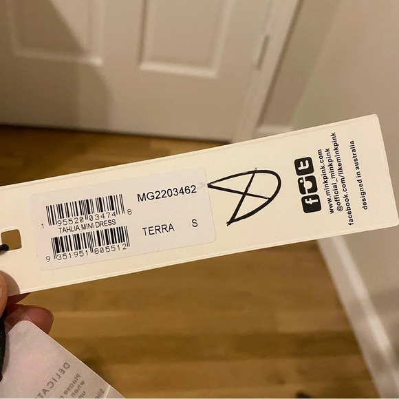 Revolve MINKPINK Tahlia Tiered Chiffon Mini Dress Terracotta SMALL Plung… - Picture 12 of 16